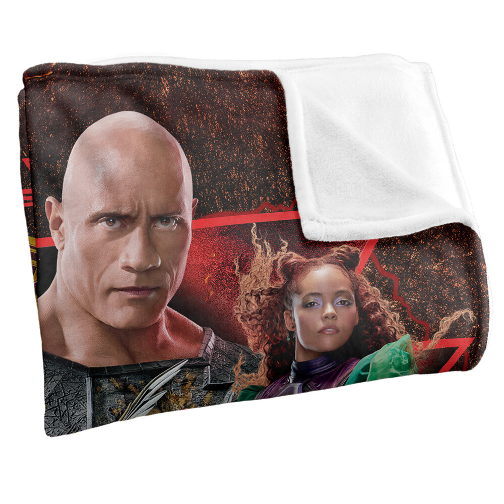 Black Adam Character Bolt Silky Touch Super Soft Throw Blanket