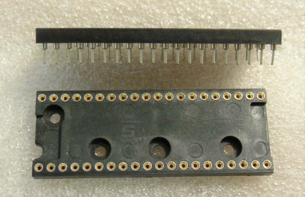 40 Pin DIP Socket - Gold Inserts Machined Pins - Samtec