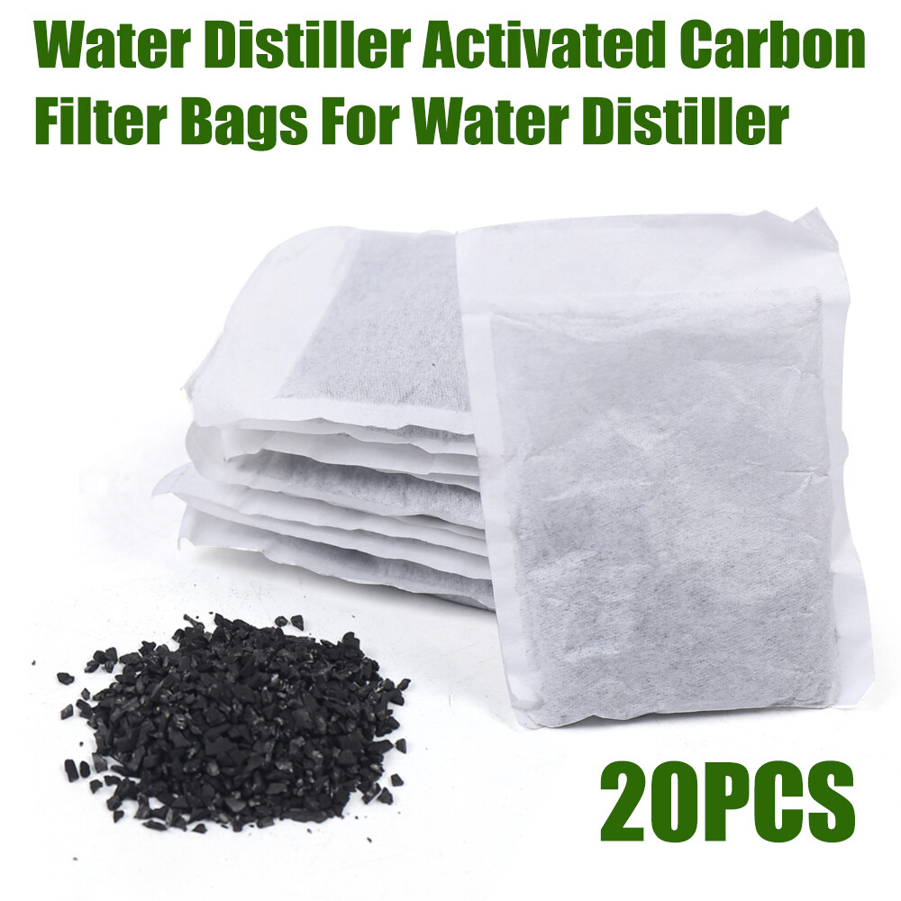 20 Pack Home Activated Charcoal Carbon Filter Bags For Water Distiller Purifier