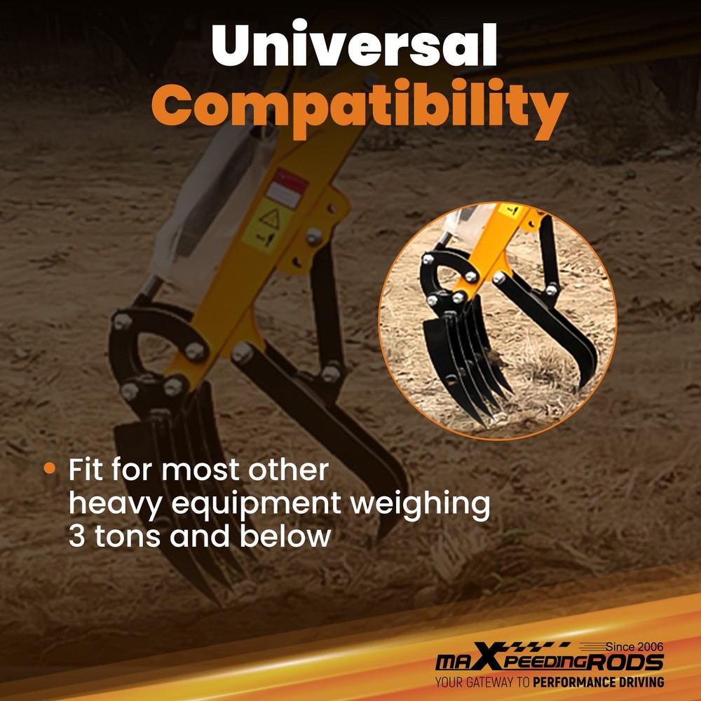 Rake Attachments Tools 19.3" Width for Excavator Soil Removal Ground Leveling