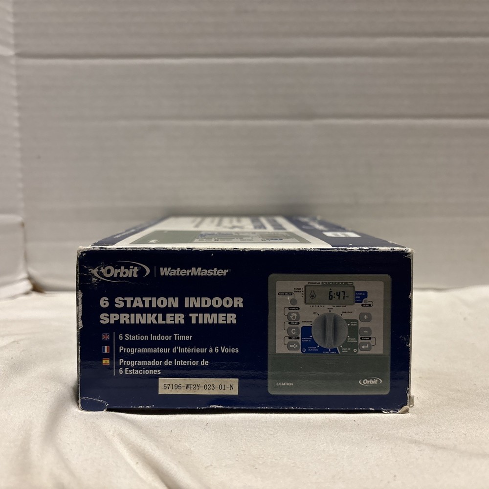 Orbit WaterMaster 6 Station Dual Program Sprinkler Timer Model 57196 - New