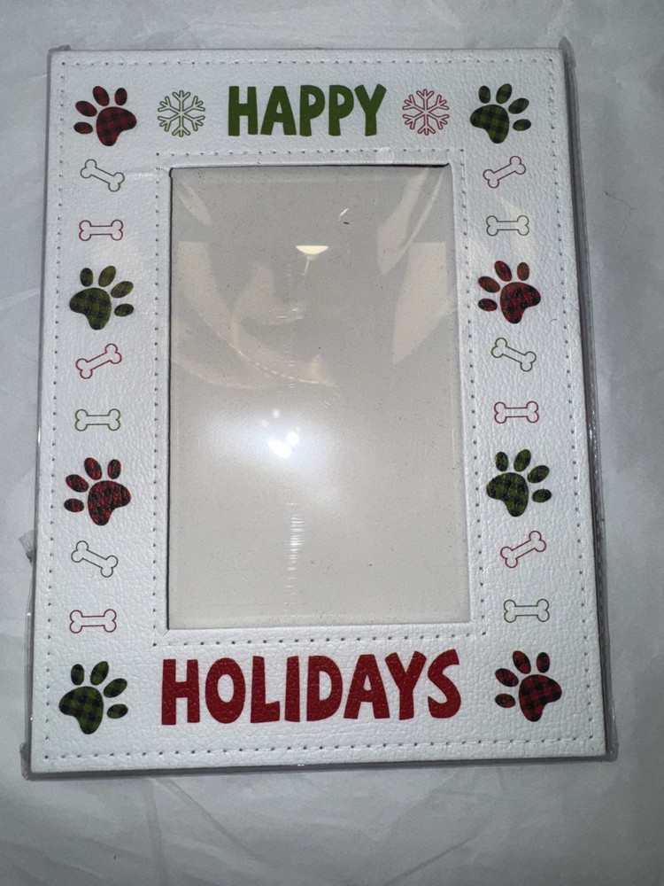 Pet Frame-Personalized Christmas Frame Leather Edge.