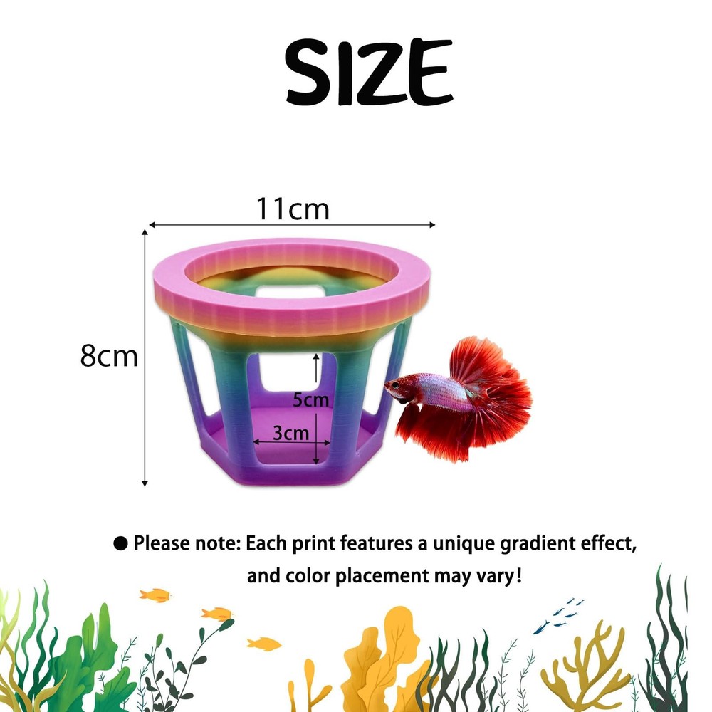 Aquarium Betta Hammock, Betta Hideout & Cave, Floating Feeding Ring for Fish ...