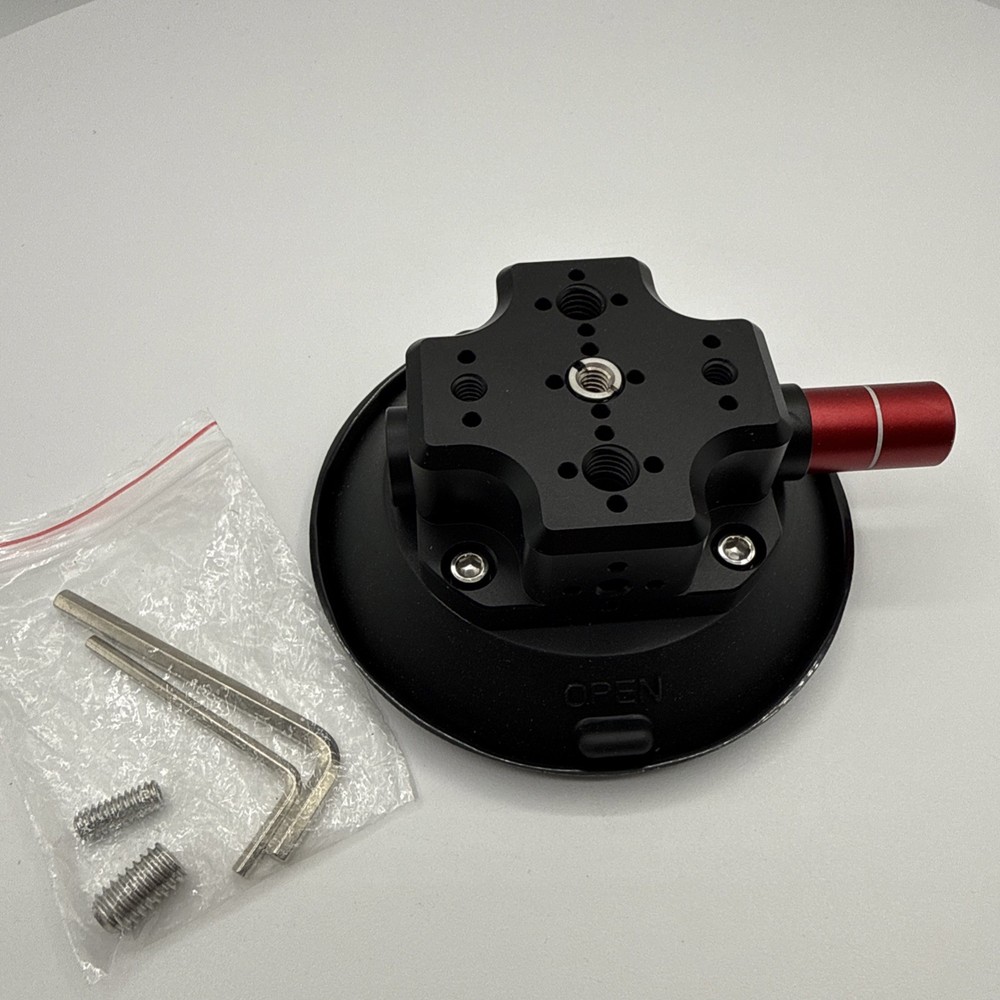 Camera Suction Cup Mount, 4.5" Pump-actived Vacuum Suction Mount Black