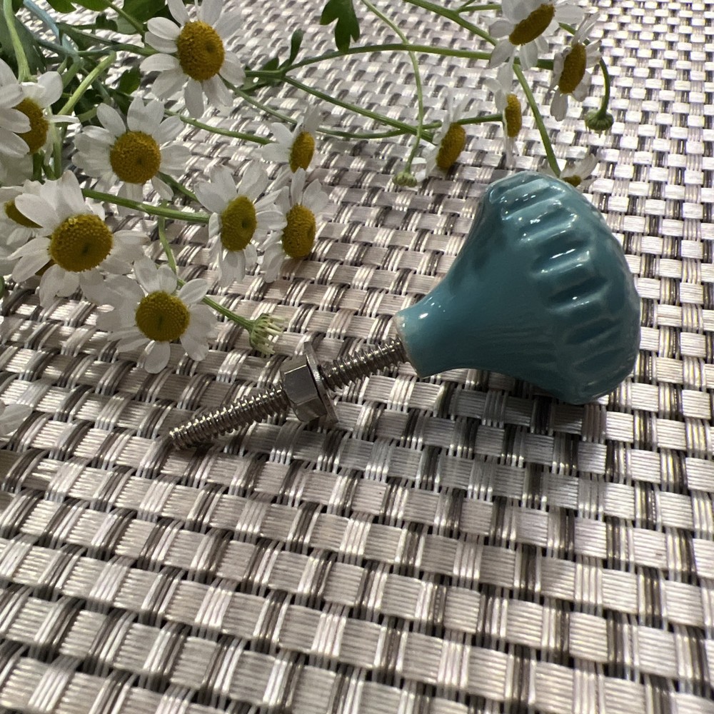 Ceramic (1) Knob Blue EXCELLENT