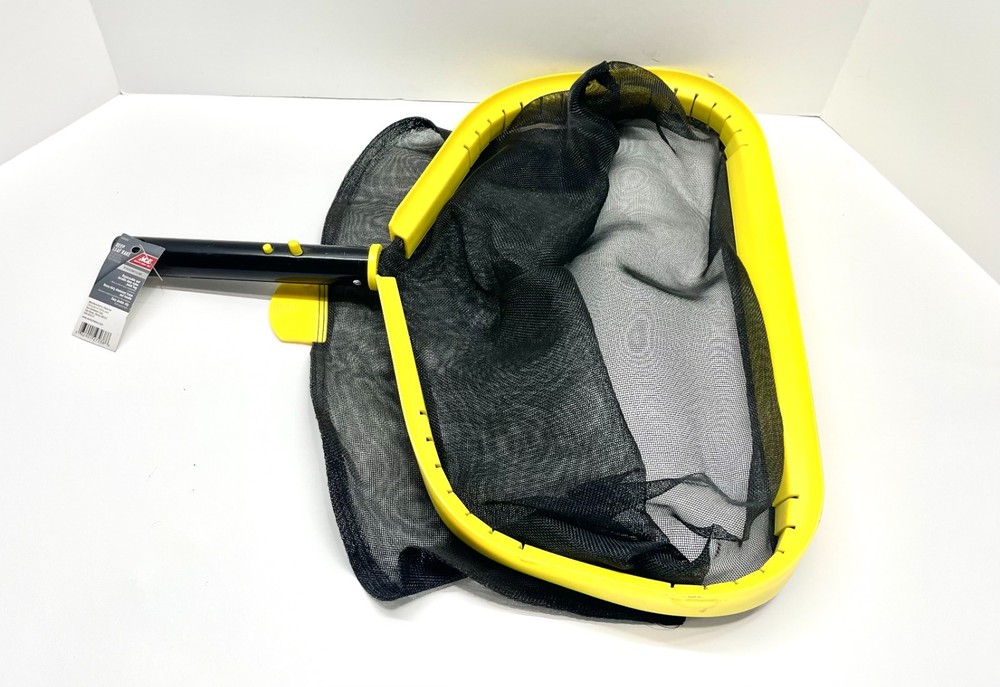 NEW - Ace Pool Deep Rake, Aluminum Frame, Mesh Net, Pole Attachment, 8395394