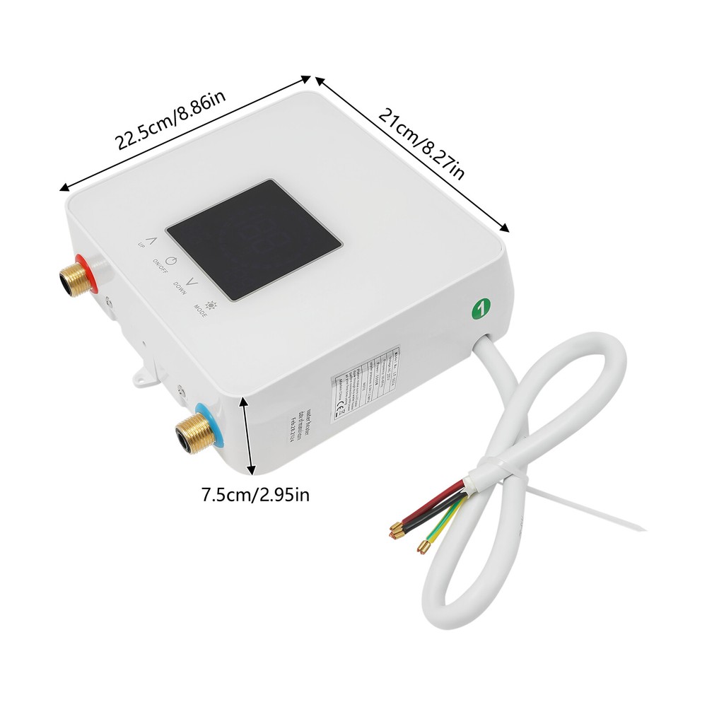 WATER HEATER, INSTANT ELECTRIC WATER HEATER, WATER HEATER WITH LED DISPLAY