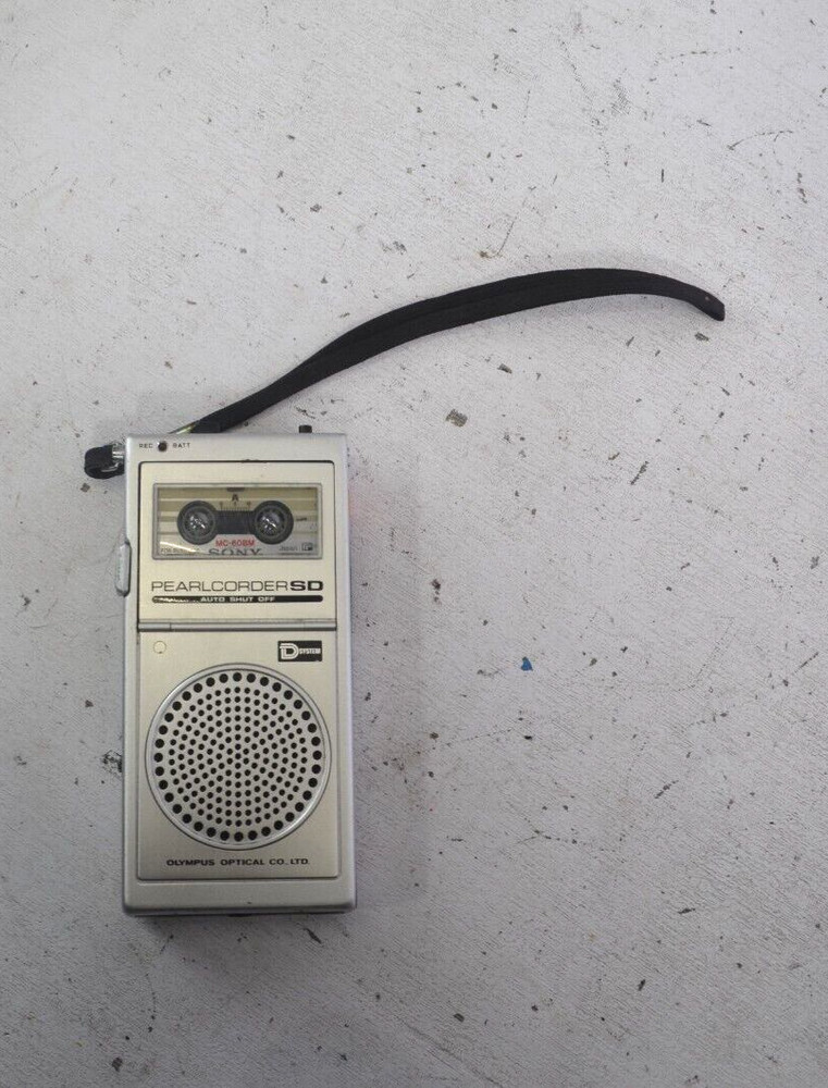 Olympus Optical Pearlcorder SD2 Microcassette Recorder Vintage Prop AS IS