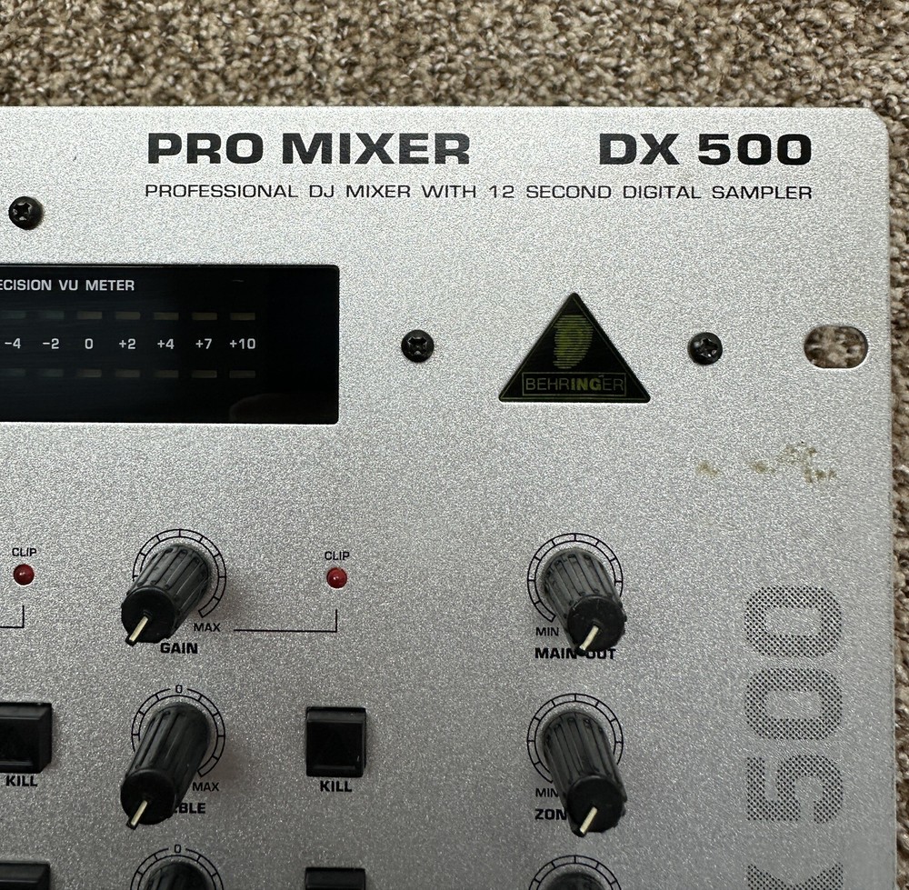 Behringer DX-500 Pro Mixer 12 Second Digital Sampler w/ Power Cord - Powers On