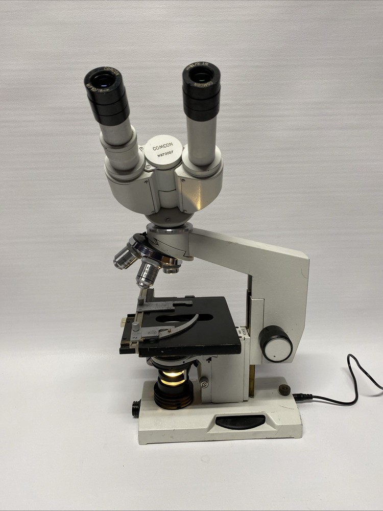 Comcon Binocular Microscope 100 40 4 Lenses Lighted Power N970057 Y4