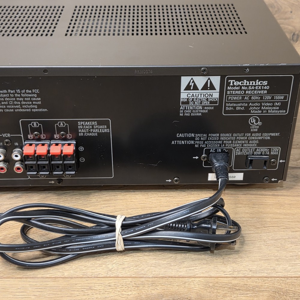Technics SA-EX140 AM FM Phono Stereo Receiver System Tested *No Remote