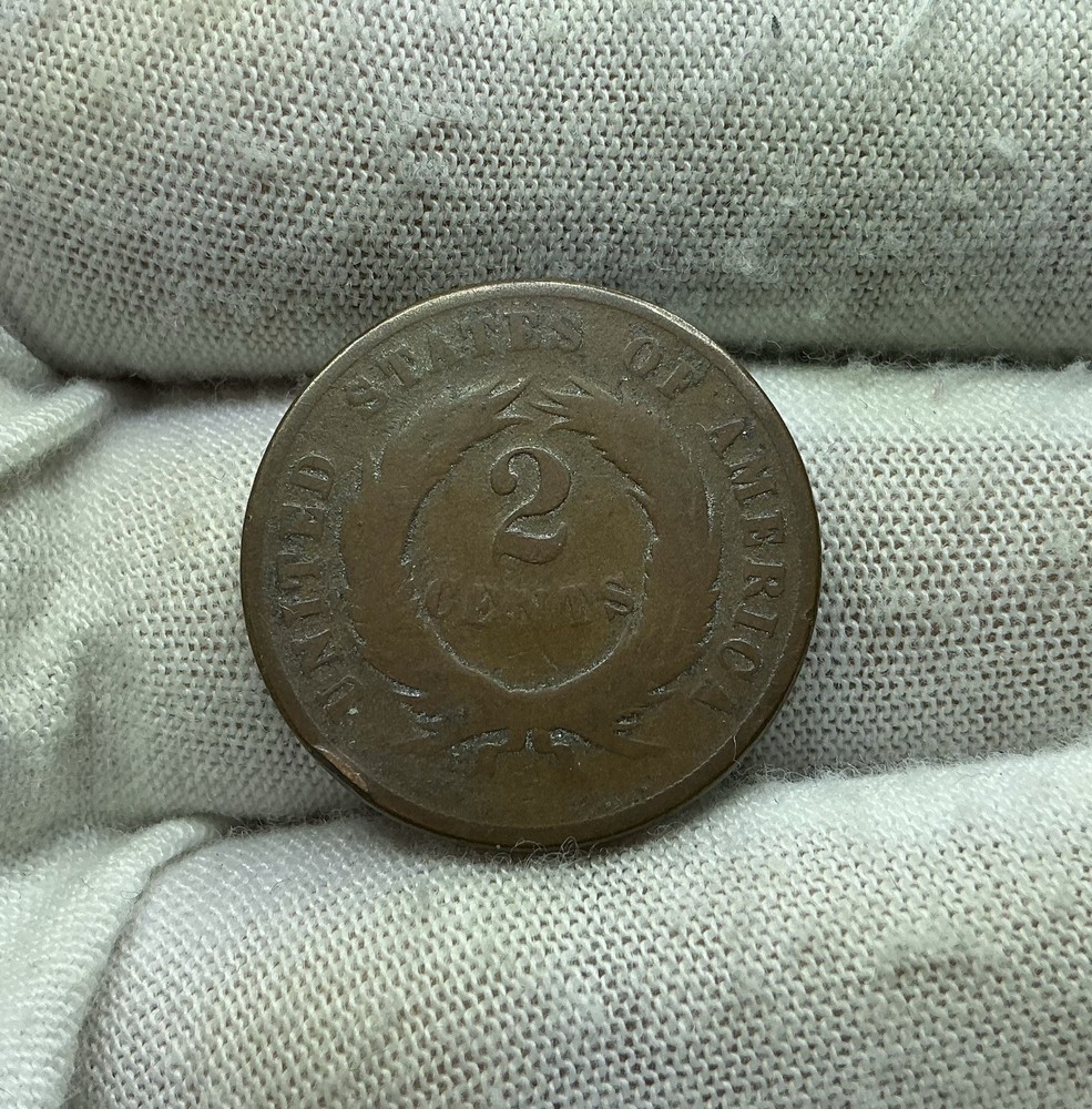 1870 Two Cent Piece, Better Date, A350