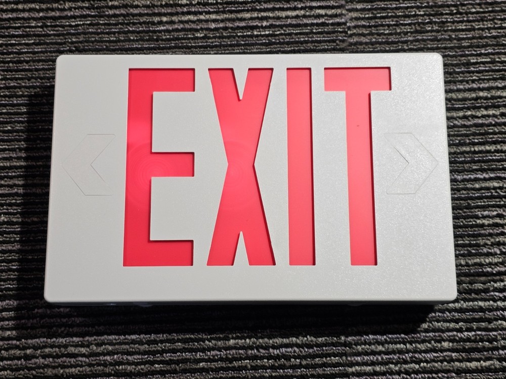 APC APCH7RG Integrated LED Exit Emergency Light Combo, Red & Green,White Finish