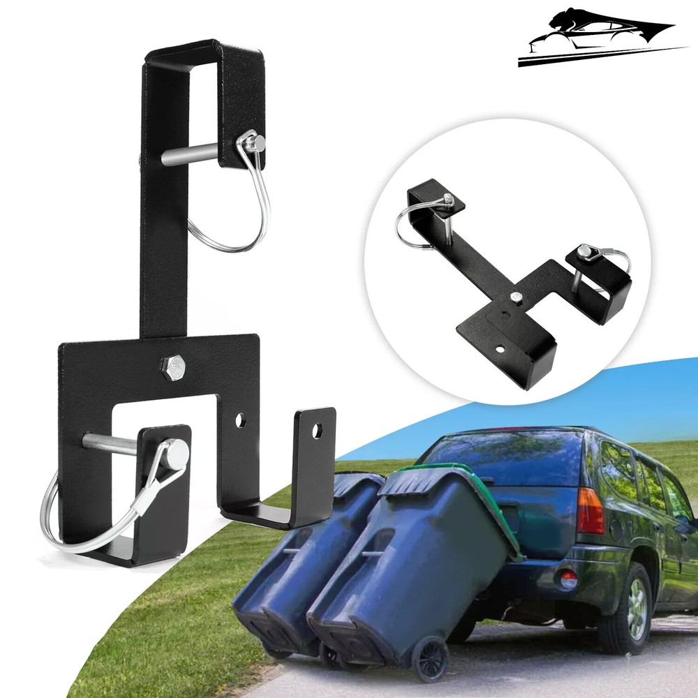 Universal Can Coupler Hitch Hook Construction 20 Inches Capacity Black Trash Can