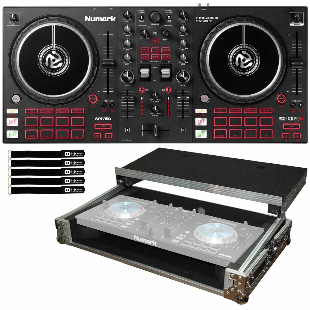Numark Mixtrack Pro FX Effects 2-Deck Serato DJ Controller w Flight Case