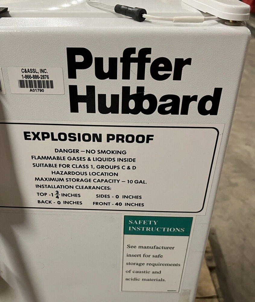 Puffer Hubbard XUF-1805A14 Explosion-Proof Lab Freezer