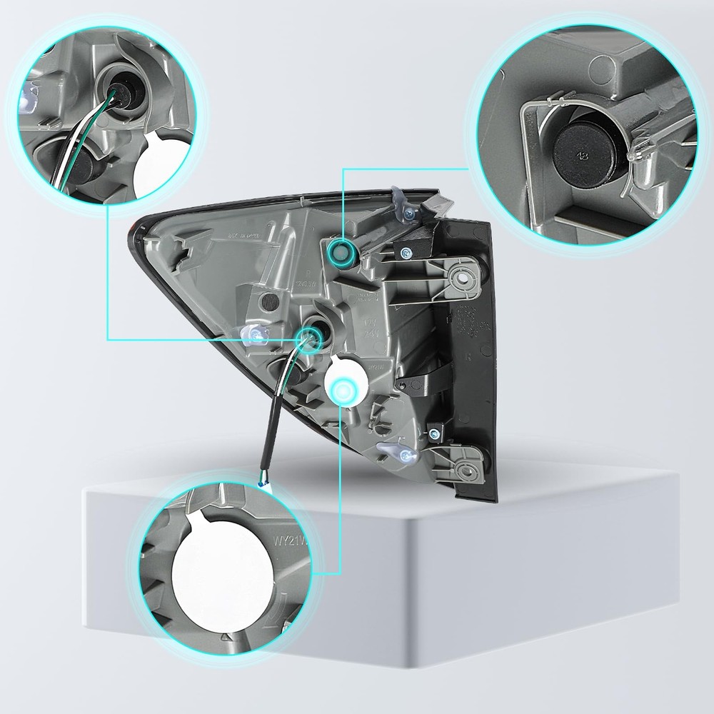 LED Tail Light Assembly for HRV 2016-2022 Right Passenger Side Red Clear