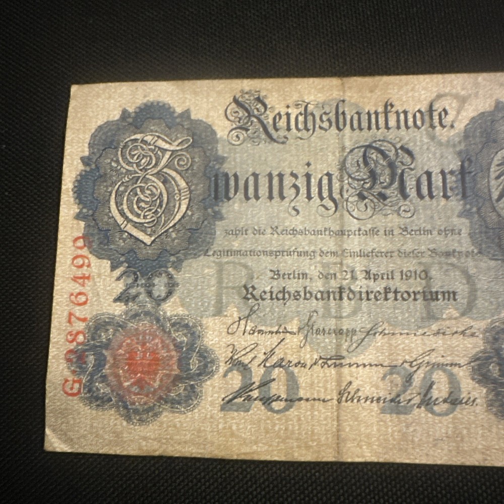 Banknote, Germany, 20 Mark, 1910
