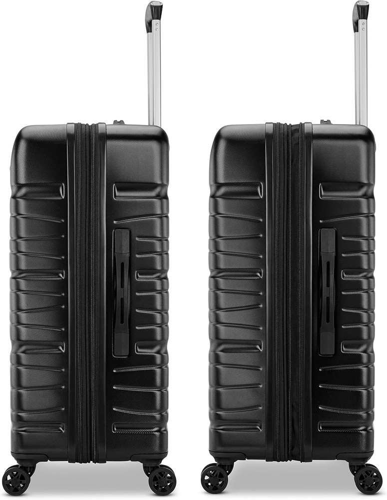 Evolve SE Hardside Expandable Luggage, Bass Black, Medium Spinner