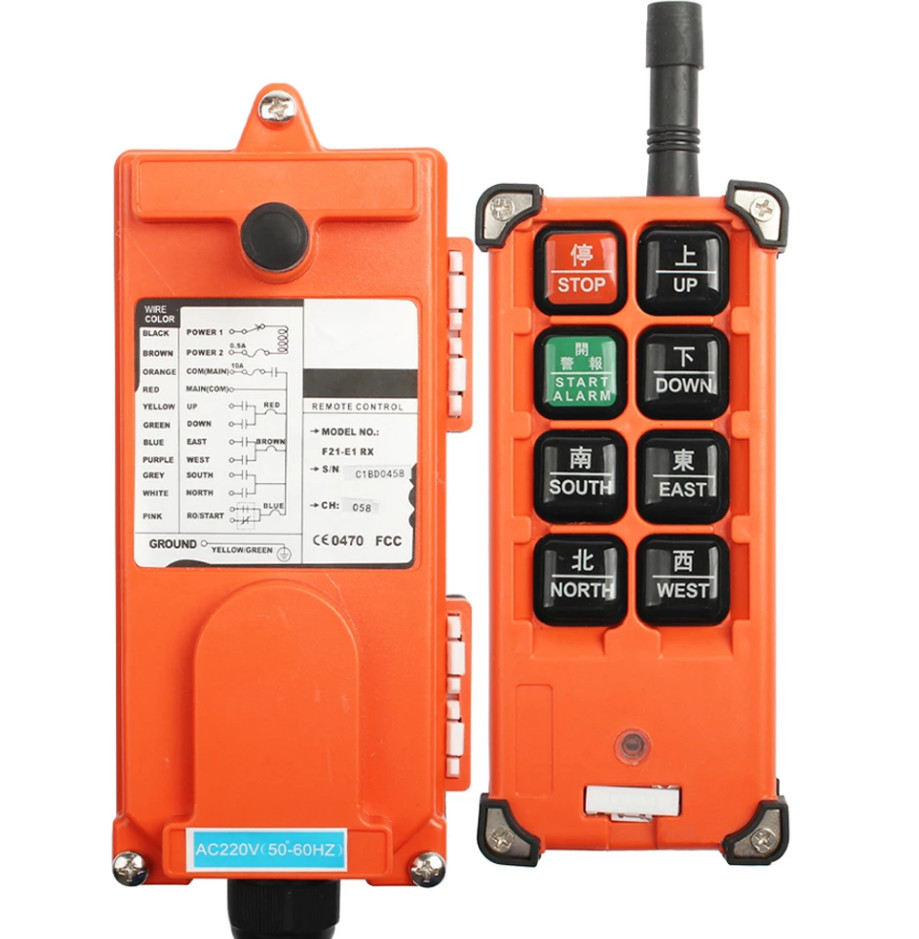 F21-E1B Industrial Wireless Crane Radio Remote Control Hoist Controller AC 24V