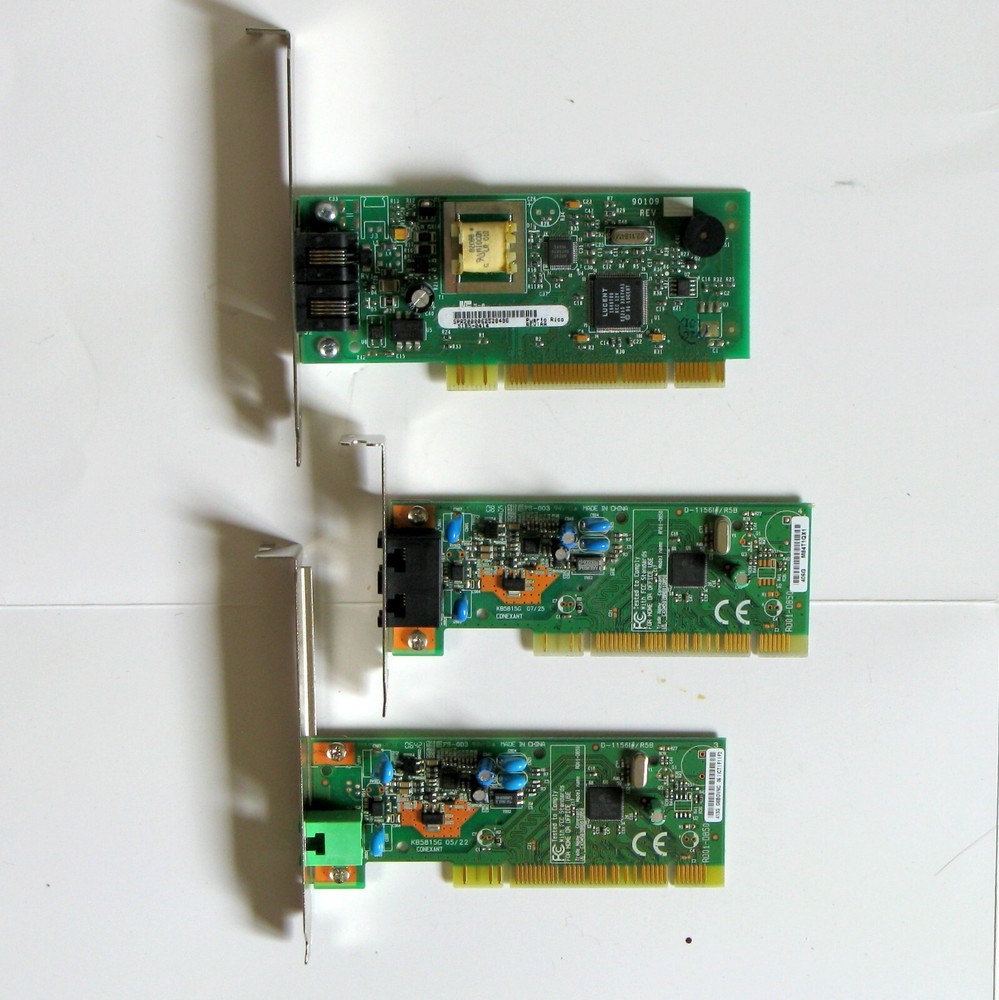 PCI Data & FAX Modem Card, Conexant Chips, TESTED in Win 10