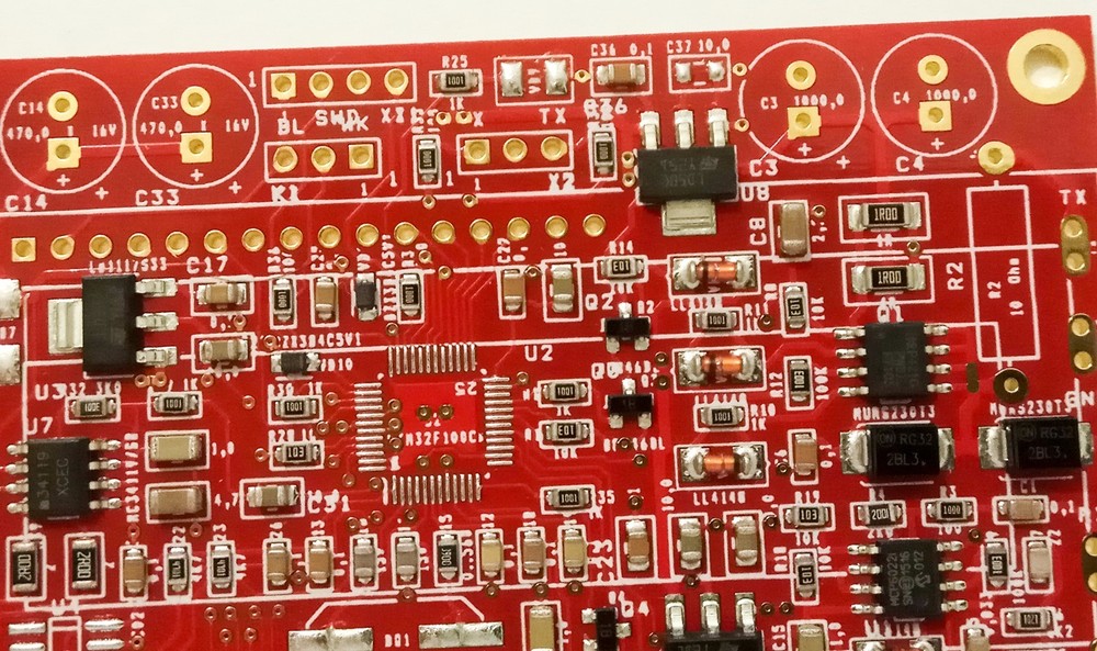 DIY ASSEMBLED PCB board Quasar ARM metal detector with components