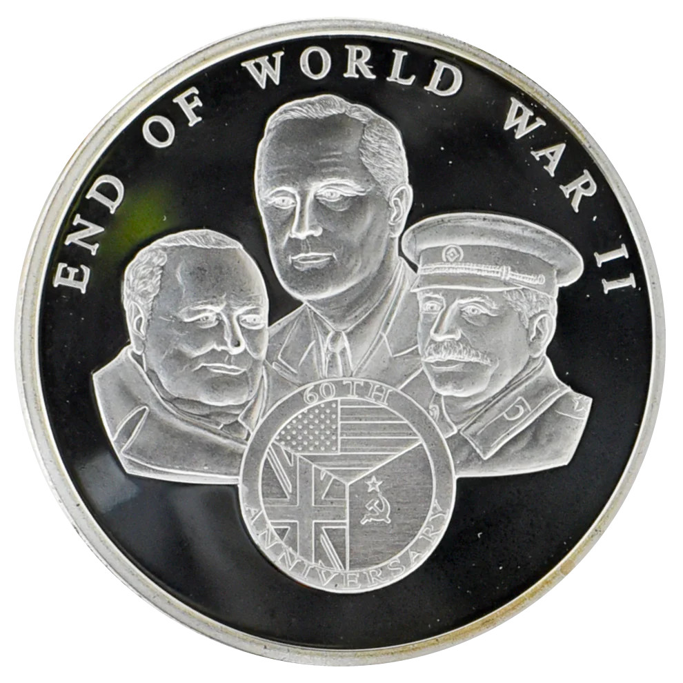 End Of World War 2 Silver Coin