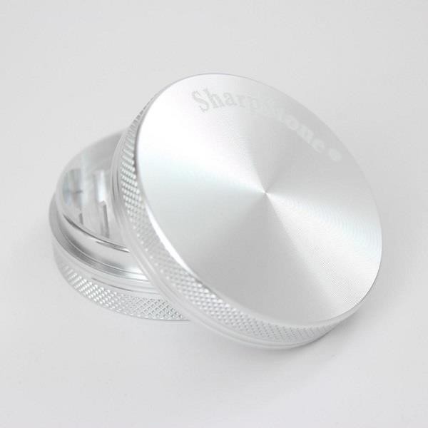 Sharpstone SILVER 2.5" -  2 Piece Hard Top Herb / Spice Grinder AUTHENTIC