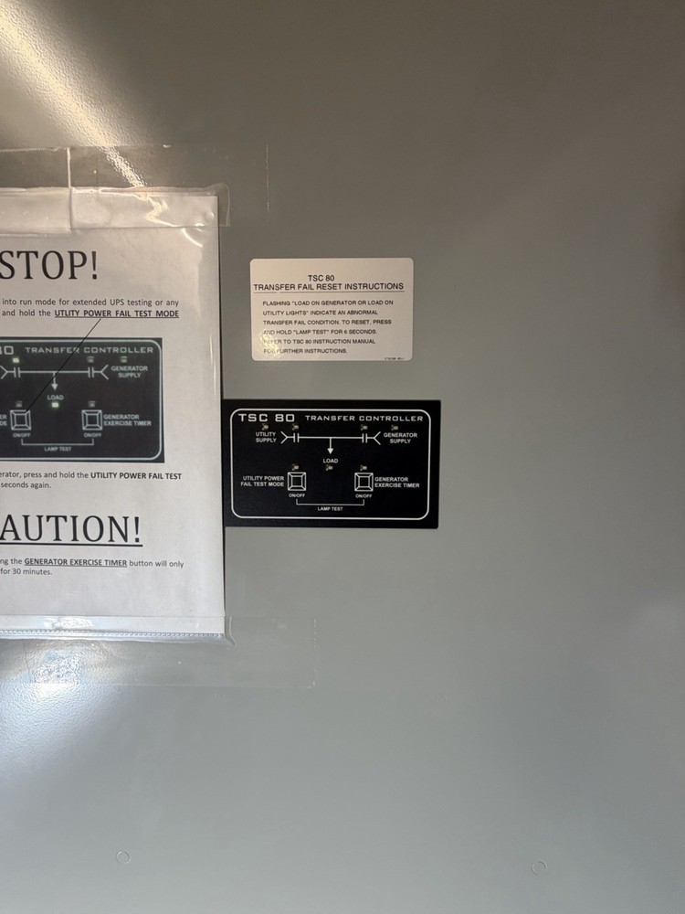 Thompson Technology Automatic Transfer Switch TS 873A0800A1AY 1EKKAA 600V 800A