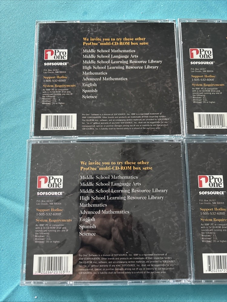 Lot Of 6 Learning Tools That Work Mathematics Calculus,trig,alg PC CD-ROM Read
