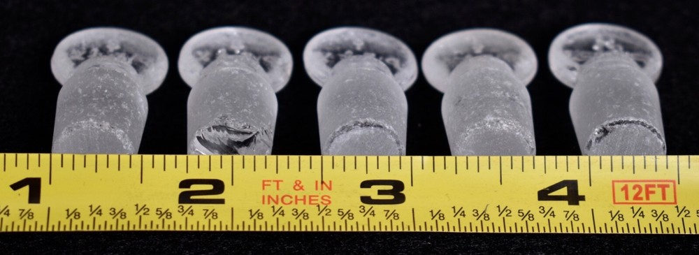 5 Count Pyrex # 13 Penny Head Glass Stoppers