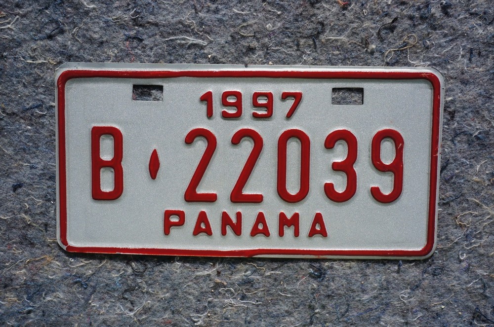 1997 Panama MOTORCYCLE License Plate