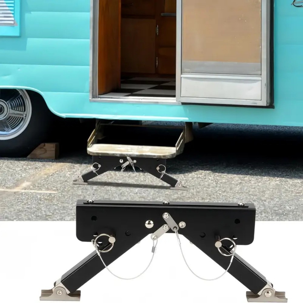 RV Step Stabilizer for Camper Steps RV Step Support stabilizer Stair Black US