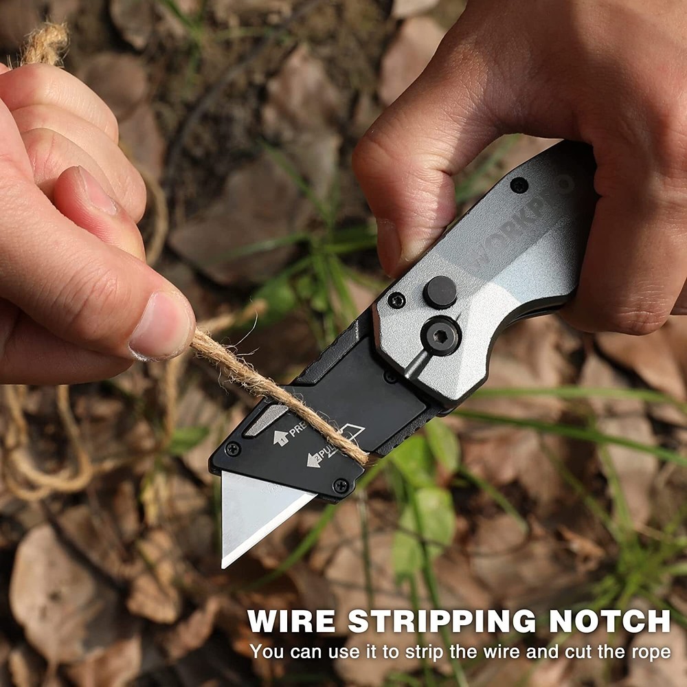 WORKPRO Folding Utility Knife Heavy Duty Quick Change Blade Razor Knife Cutter