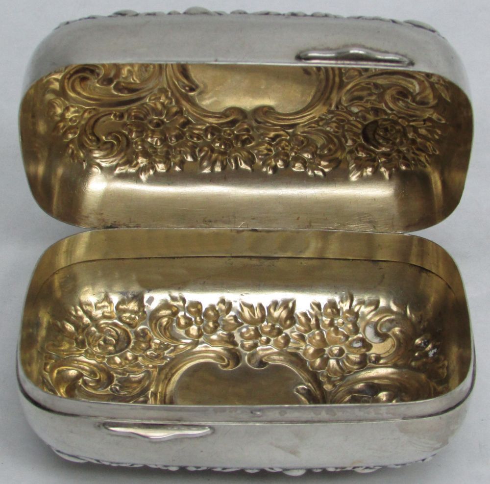 OUTSTANDING MAUSER 1880's STERLING SILVER REPOSSE' SOAP BOX