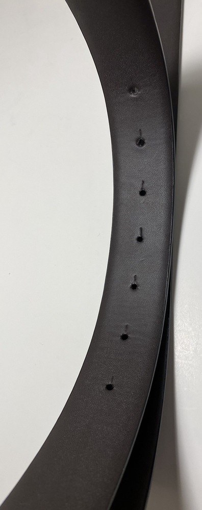 NIKE Genuine Leather Belt 40” Black Silver Buckle