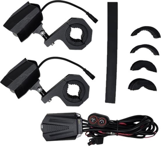 Pathfinder PL80LRB Dual Switchback LED Lights Black Wired Remote Pr