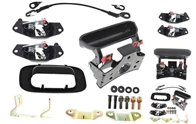 Tailgate Handle Hinge Latch Striker Cable Kit Replacement for Silverado Sierra