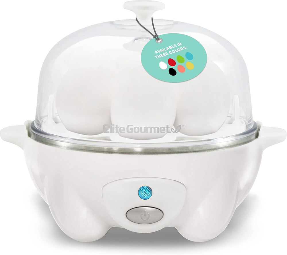 EGC-007## Rapid Egg Cooker 7 Easy To Peel Hard Medium Soft Boiled Eggs...