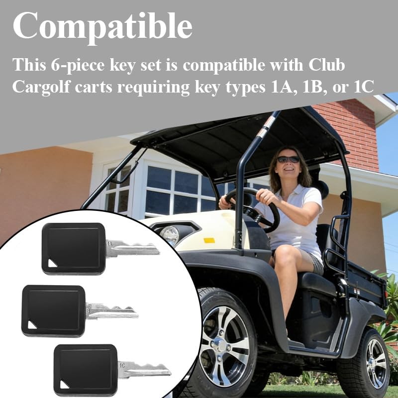 Golf Cart Replacement Key Set Universal Ignition Switch Key Fits Mainstream