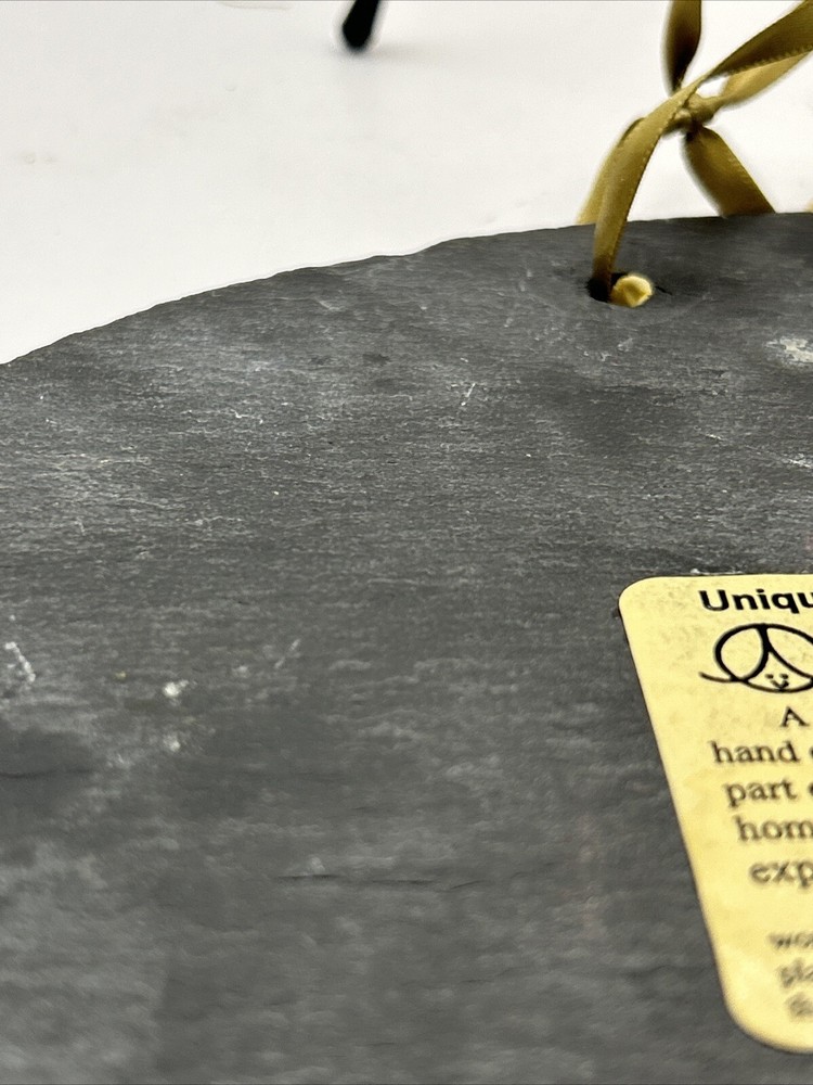 HANGING SLATE SIGN PLAQUE By Plain Jane 9.5" x 7"