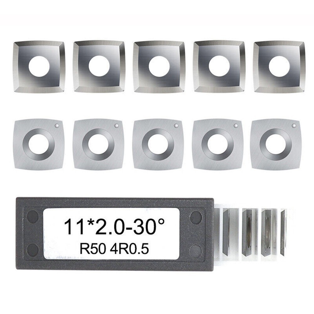 Carbide Blade Insert Set Ten Pieces with Dimensions 11 x 2 mm for Tools