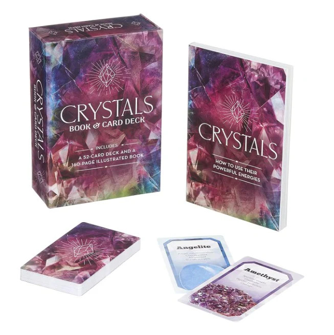 Crystal Cards - Deck & Booklet Set Divination Learning Crystal Healing Energy