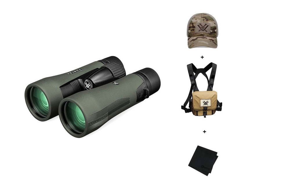VORTEX Diamondback HD 12x50 Binocular w/ Harness Case, Cap and Microfiber Cloth
