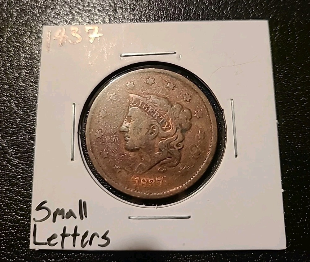 1937 Large Cent Small Letters VG+ Condition