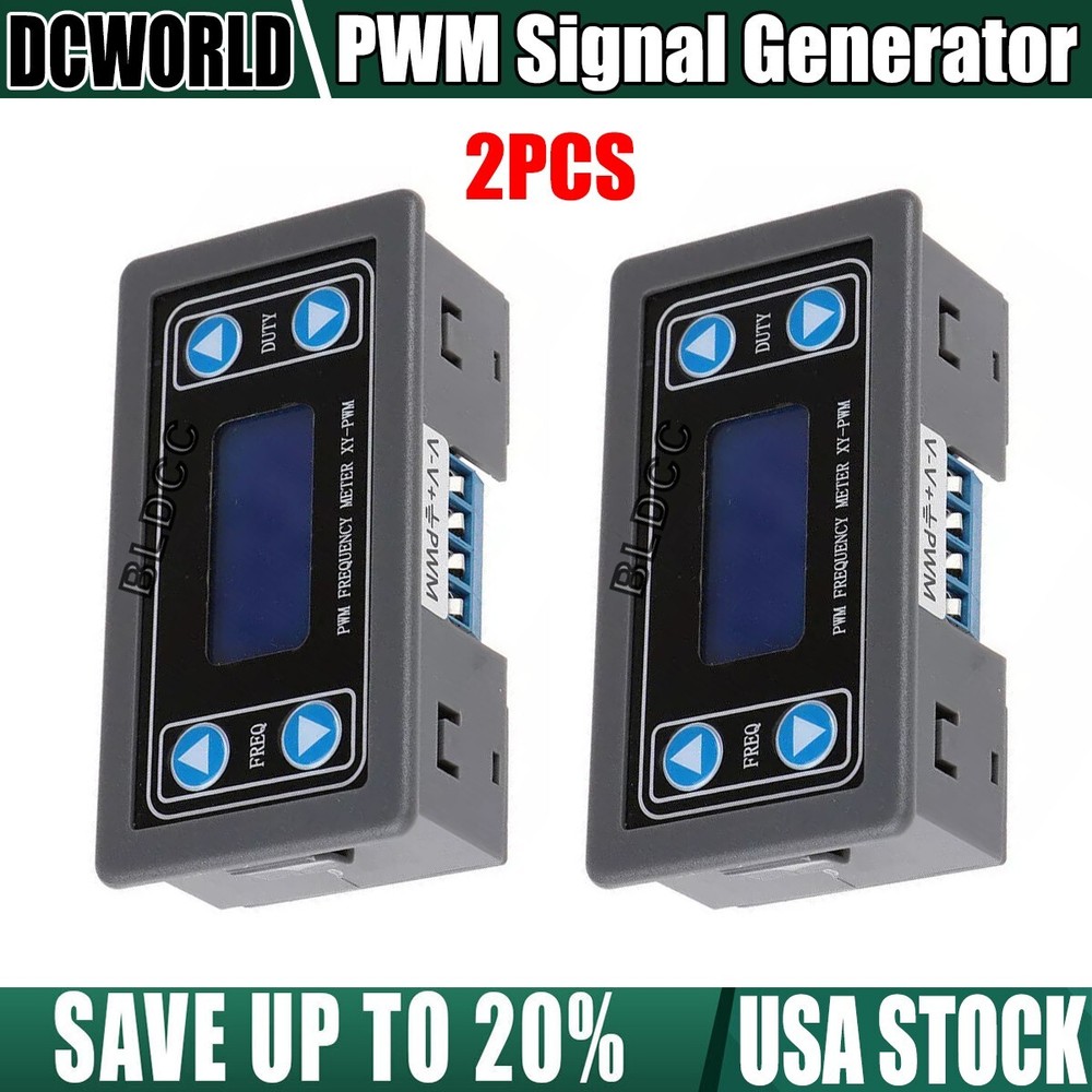 2x Signal Generator PWM Pulse Frequency Duty Cycle Adjustable Square Wave Module
