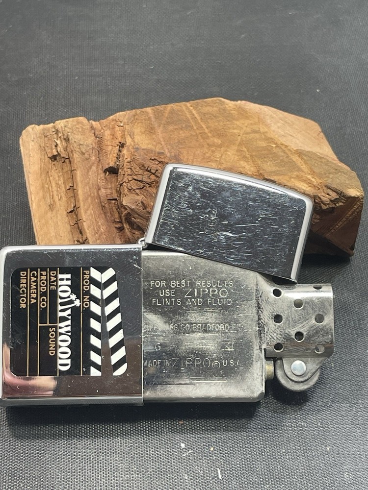 ZIPPO 2000 HOLLYWOOD CLAPBOARD POLISHED CHROME LIGHTER