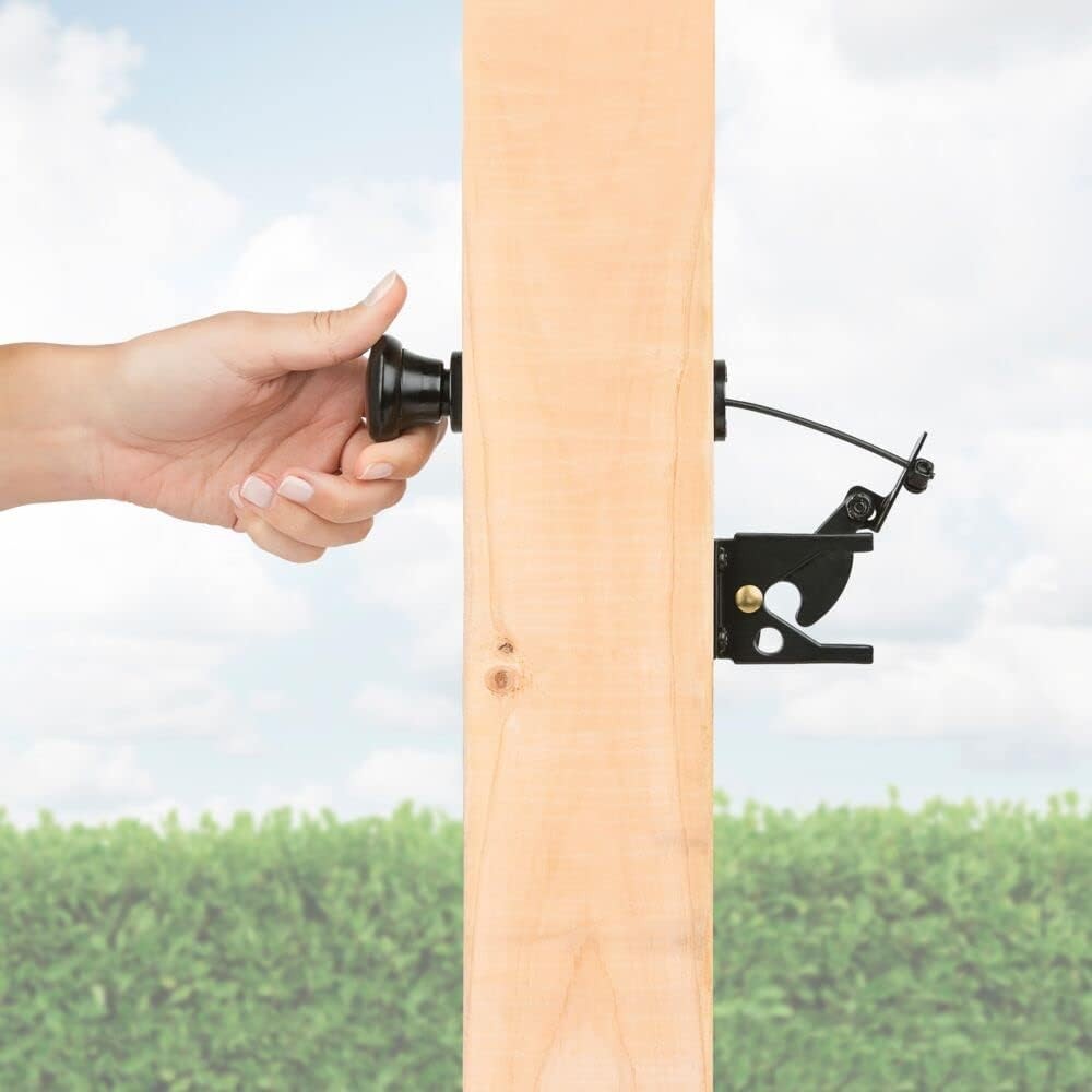 Gate Latch Cable Pull N109-070 by National Hardware in Black