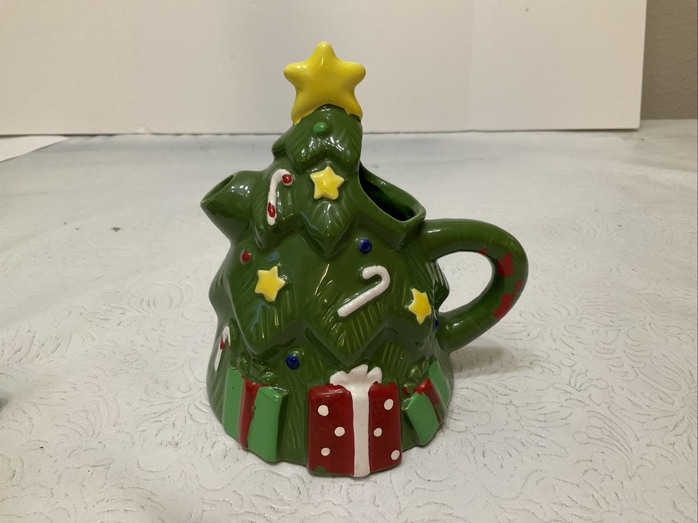Christmas Tree Creamer Approx, 5”X 5”