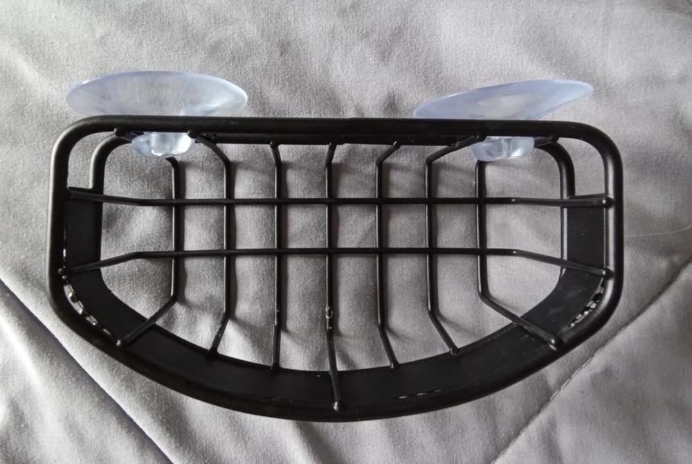SPARKLY BLING BLACK SUCTION CUP SOAP DISH